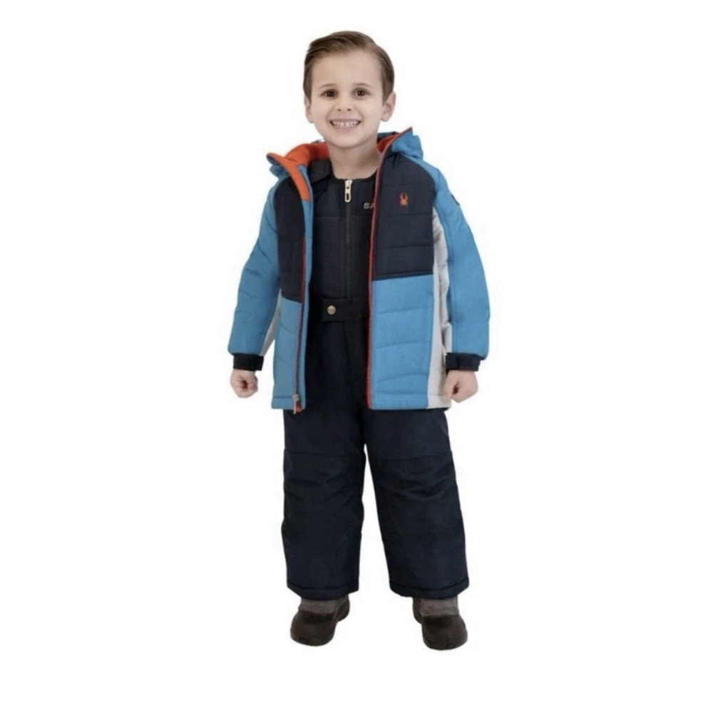 NEW SPYDER 2 PIECE SNOWSUIT JACKET WITH MATCHING BIB PANTS SIZE 3T BOYS BLUE